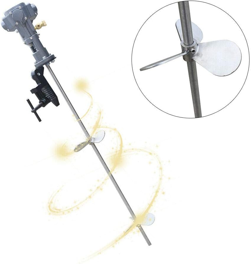 Pneumatic Bracket Mixer - 1/2HP, 50 Gallon Paint Tank, 304 Stainless Steel, Air Agitator Paint Mix Tool - Ideal for Ink Coating Mixing