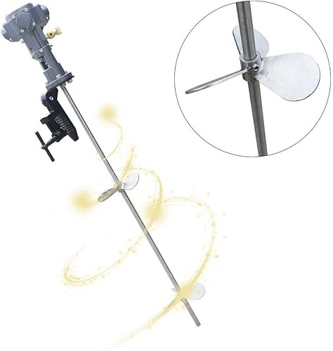 Miniatura 8 de Mezclador neumático de polvo de masilla de 50 galones, máquina mezcladora de hormigón de acero inoxidable, abrazadera de tambor de aceite, mezclador