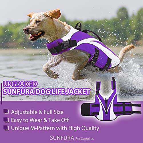 Sunfura Dog Life Jacket, Dog Life Vest For Swimming With Rescue Handle And High Flotation, Small Dog Vests Safety Life Preserver For Boating, Dog Lifesaver Puppy Swimsuit For Small Medium Large Dogs #TOP1