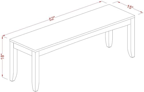 Miniatura 11 de East West Furniture LYVA6-ESP-W Lynfield - Juego de cocina de 6 piezas que contiene una mesa rectangular con hoja de mariposa y 4 sillas de comedor