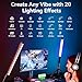 ULANZI VL119 Handheld Light Wand, 360° RGB LED Video Light Stick for Photography, 3300mAh Rechargeable Tube Light for Video Shooting, 2500-9000K Dimmable Camera Light with LCD
