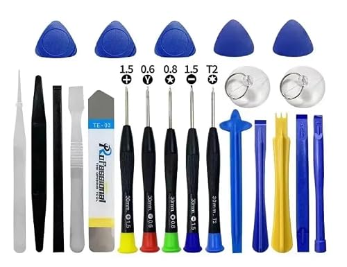 21-in-1 Mobile Phone Repair Tool Kit, Universal Disassembly and Repair Set for Smartphones and Tablets, Precision Screwdriver Set with Non-Slip Handle, Pry Tools and Opening Tools