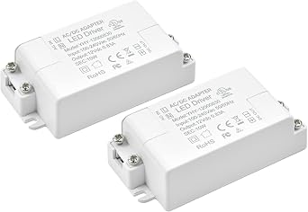 10W DC 12V LED Driver Transformer - 110V AC to 12V DC Constant Voltage Switching Converter - Waterproof IP22-2-Pack