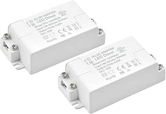 Lustaled 10W DC 12V LED Driver Transformer - Waterproof IP22 - 2-Pack