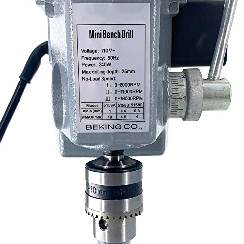 Ewanyo 3-Speed Benchtop Drill Press, Electric Bench Wood Drilling Machine For Diy Creation, Small And Precise Work Like Jewelry Making Woodworking Metal Drilling Machine 110V #TOP5