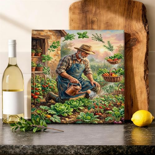 Toile rustique arrosoir pour créer une ambiance chaleureuse en famille
