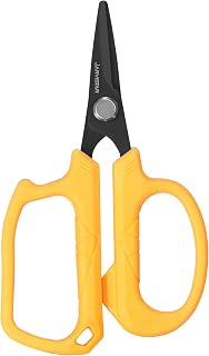 JARVISTAR 4.65" Sharp Fishing Scissors with Spring Clip Keychain, Orange