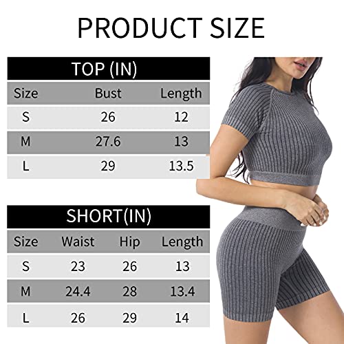 Buy Seamless Workout Set For Women 2 Piece High Waisted Yoga Tight