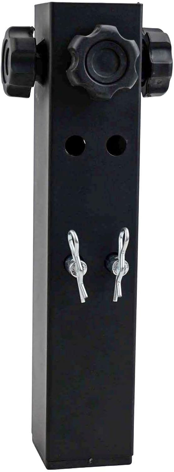 Adjustable Table Leg Extenders for Folding Tables, Galvanized Steel Height Risers with Double Locking Pins, Square and Round Straight Leg Adapters, 4-Pack