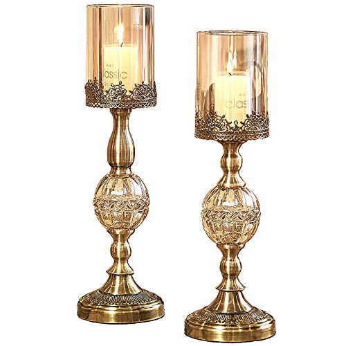 VBNHGF Ornaments Statues Sculptures Crystal Candle Stand Glass Table Holders Model Room Hotel Dinner Candelabros Decor-Ls_As_Shown