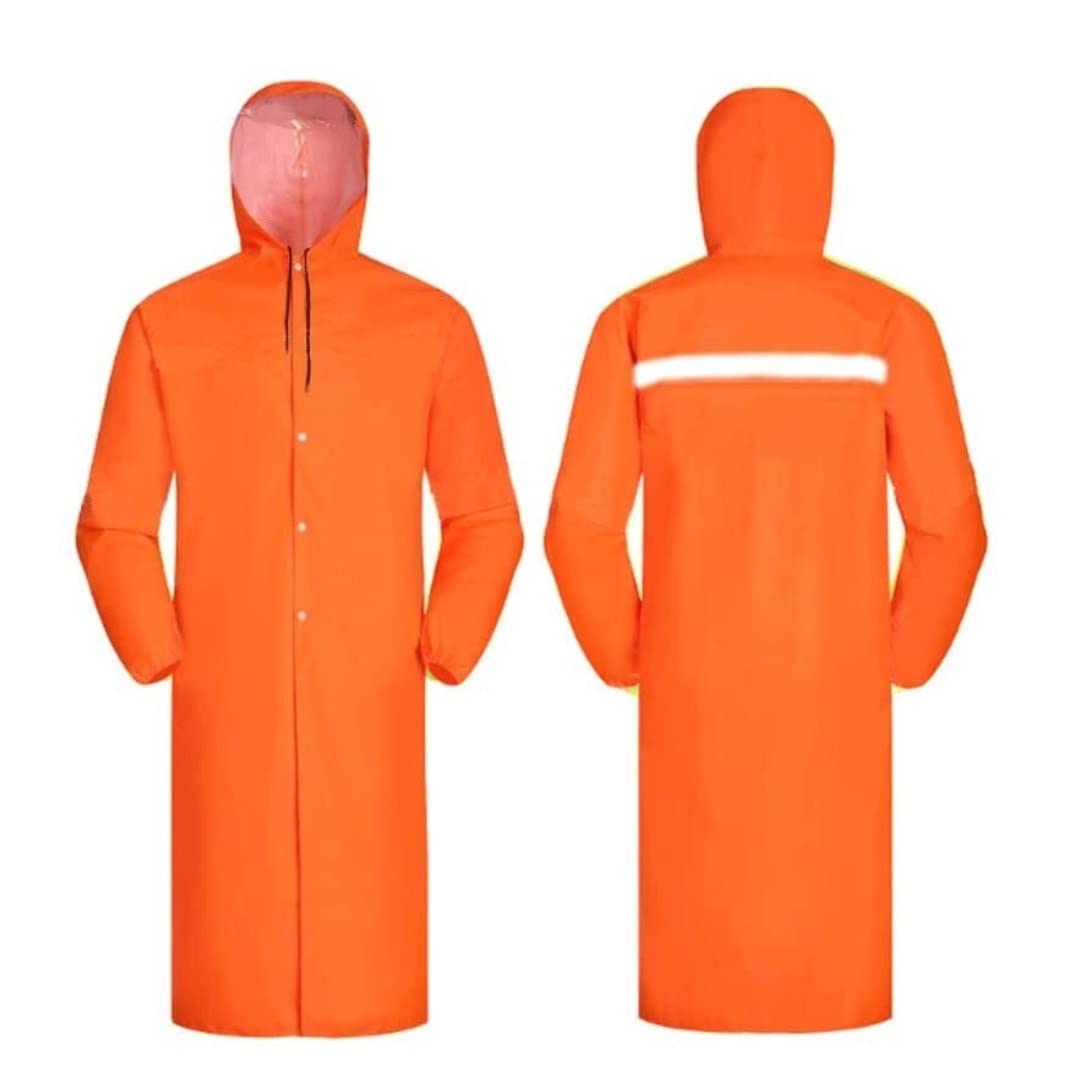 Abbigliamento da lavoro ad alta visibilità Hi Vis Tuta riflettente arancione, giacca di sicurezza in tessuto Oxford impermeabile e traspirante, tuta lunga ad alta visibilità, gilet da costruzione(XX-L