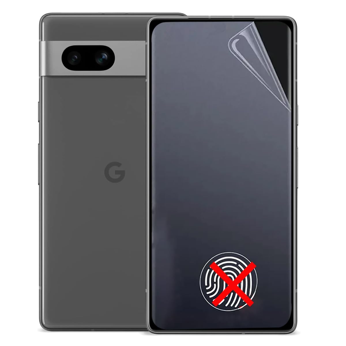 YiiLoxo Protector De Pantalla De Película De Hidrogel Compatible Con Google Pixel 8a, Película Protectora De TPU Flexible [no De Vidrio] [alta Sensibilidad] [HD Transparente] [soporte De Huellas