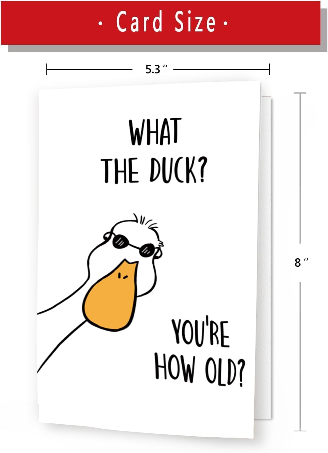 Funny Birthday Card from Duck,Birthday Card For Wife, Husband,Friends,Family Members, or Coworkers,Humorous Duck Birthday Gift - Image 3