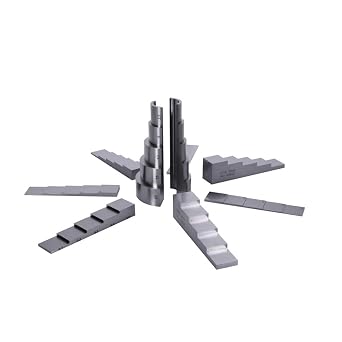 Thickness Calibration Block Test Blocks 1018 Carbon Steel Curved 5-Step Block for Thickness Gauge(0.1-0.5 inch steel)