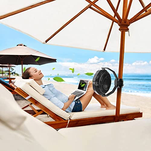 10000Mah Misting Fan Portable With Detachable Water Tank 400Ml, 8 Inch Powerful Cool Mist Clip Fan, Battery Operated Rechargeable Fan, 2 Mister Modes, Sleep Timer, Led Lights, For Golf Cart, Outdoors #TOP5