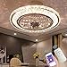 Ventilatore A Soffitto A LED Con Illuminazione, Silenzioso Ventilatore Di Cristallo CHRON Light Con Telecomando Dimming Dimming Temp Lampada Da Soffitto Della Ventola, 72W Lampada Da Soffitto Moderno