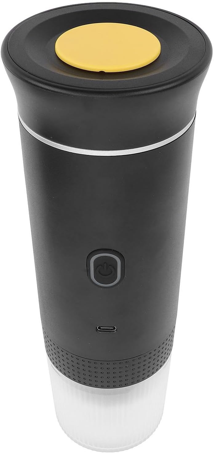 Cafetera Portátil de Espresso, 12V con Batería, para Cápsulas y Café Molido