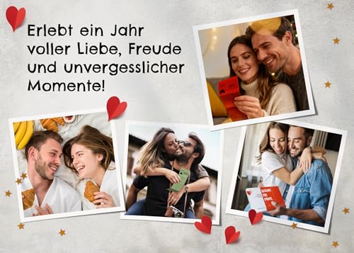 Foto von Herzmeister Geschenk für Paare - 50 unvergessliche Date Ideen für Paare - Pärchen Geschenk für eine gemeinsame Paarzeit - tolles Partner Geschenk zum Jahrestag für Männer und Frauen