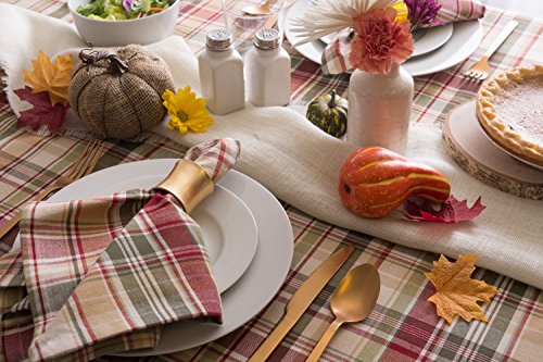 DII Autumn & Thanksgiving Tabletop Linens, Cotton, Plaid, 60x84 Rectangle Tablecloth, Plaid (Fall Colors), 84 x 60 inch (Rectangular) - Image 3