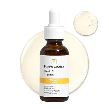 Vitamin C 20% Serum | Brightening Serum for Dark Spots & Uneven Skin Tone | Vitamin E & BHA Facial Serum for Texture Refinement & Glow | Korean Skincare | Parks Choice