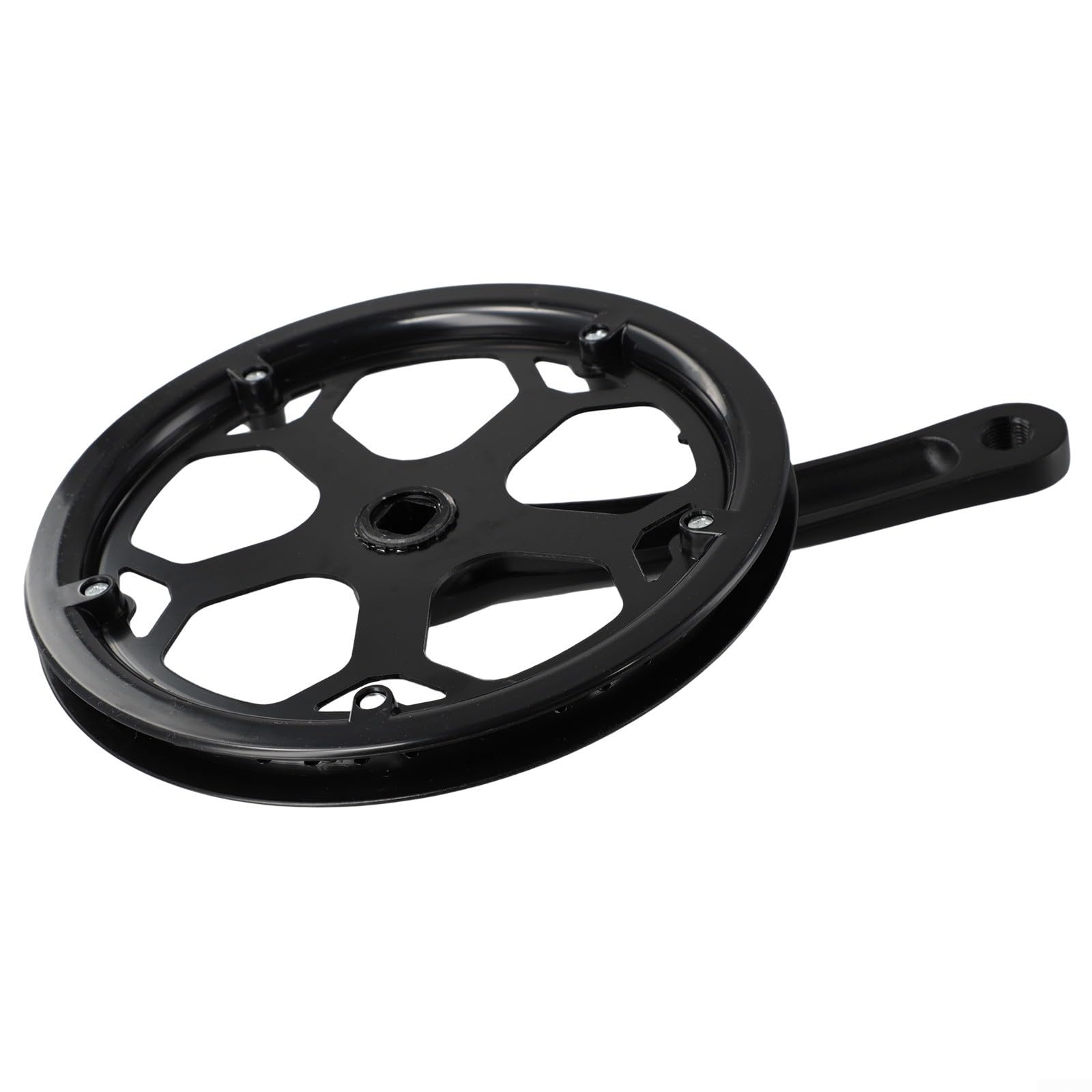 Guarnitura per bicicletta con corona singola, foro quadrato da 170 mm, con protezione per catena, guarnitura per bici elettriche da strada MtB Fixie (52T)