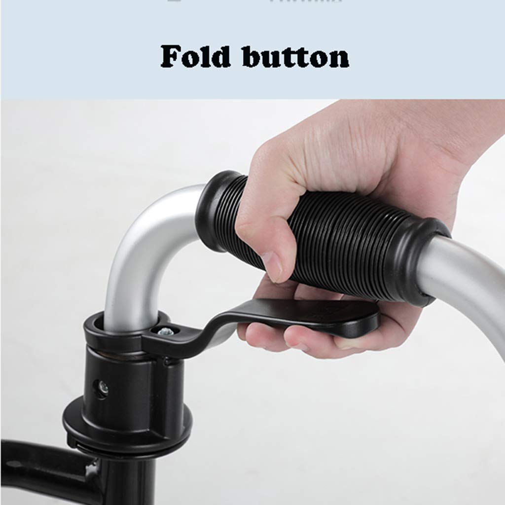 Andador para Ancianos,Práctico andador para personas mayores, bastón multifuncional, andador auxiliar de 4 patas, material de aleación de aluminio, plegable para personas mayores, caminata a