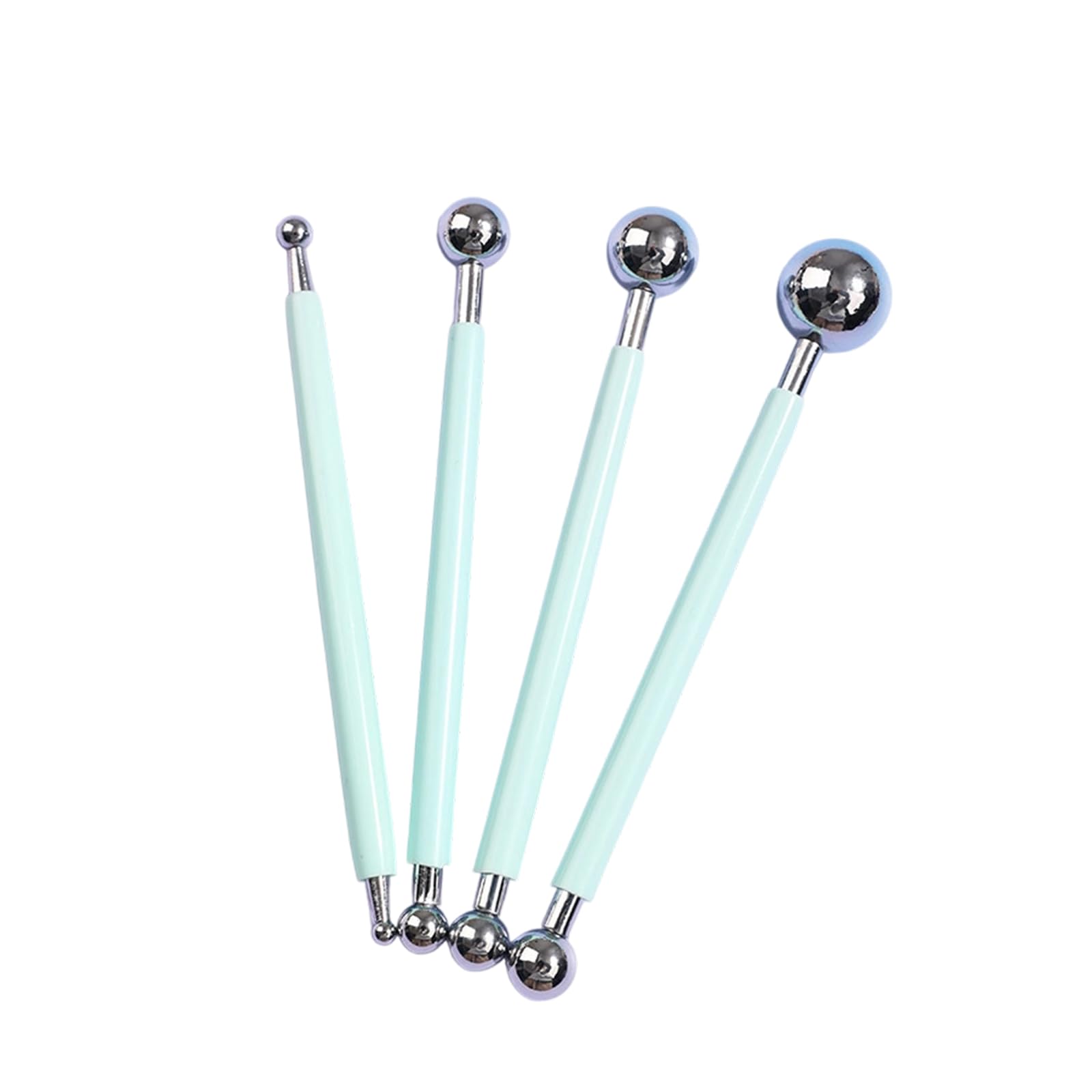 NEWFT 4Pcs Multifunctional Pottery Craft Tool with Stainless Steel Tip Double Ended Clay Dotting Tool for Ceramic Detailing Professional Ceramic Tools