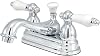 Kingston Brass KS3601PL Restorasyon Lavabo Bataryası, Porselen Sap, 10 cm Centerset, Parlak Krom