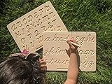 CosmoKool Montessori Educational Motor Development Boards | Alphabet ABC Cursive Tracing Board Cursive