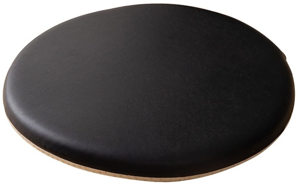 Cojín redondo de espuma viscoelástica para taburete negro de 33x33 cm