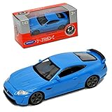 jaguar xkrs exhaust Aus Metall mit Plastikteilen Welly Jaguar XKR-S X150 Coupe Blau 2006-2014 1/43 Modell Auto mit individiuellem Wunschkennzeichen