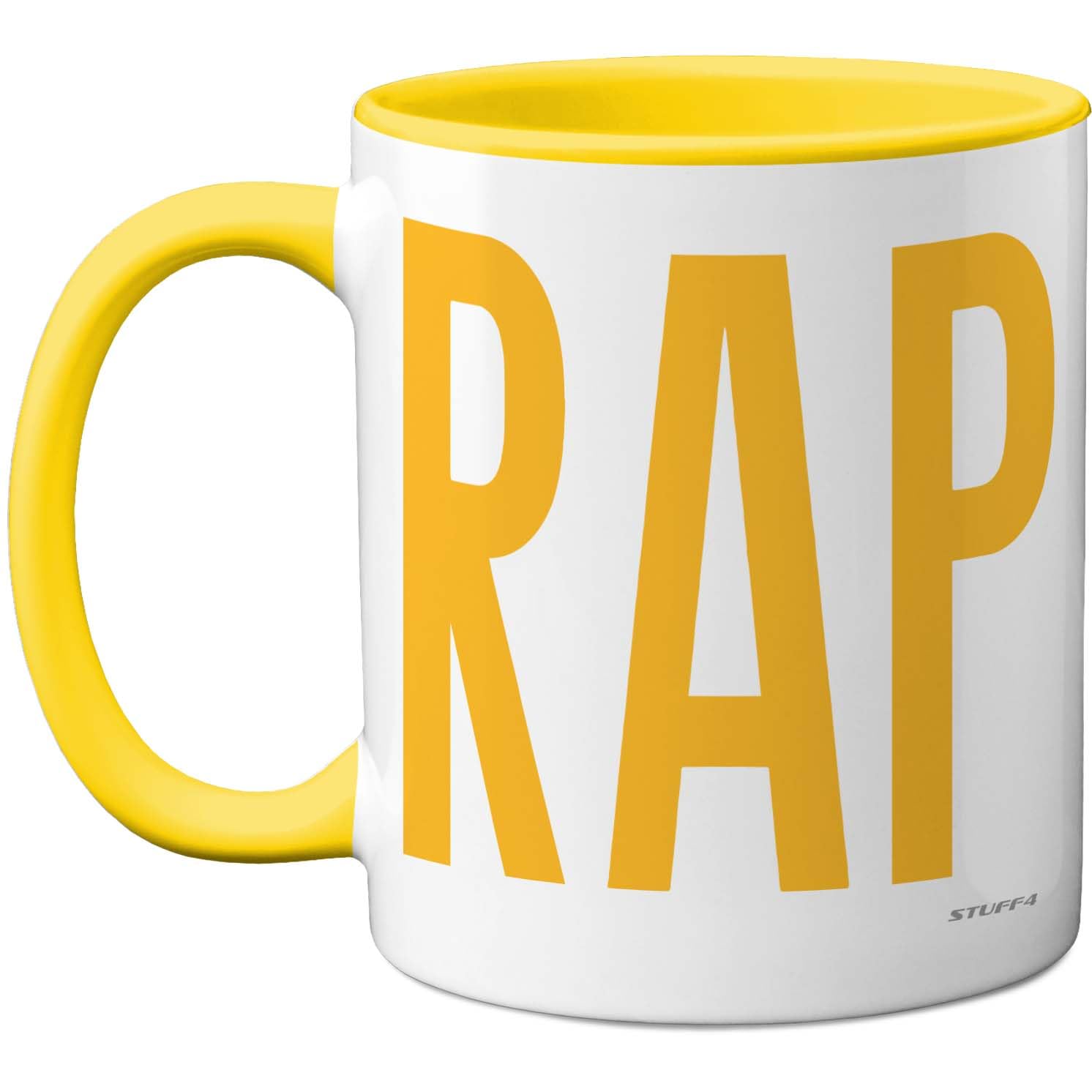 Stuff4 Rude Gifts - Yellow Cr*p Mug - Funny Gifts for Men Women from Friend Colleague, Swearing Birthday Presents, Fun Bday Presents, 11oz Yellow Handle Ceramic Dishwasher Safe Premium Mugs
