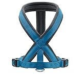 Hunter Hundegeschirr London Comfort, atmungsaktives 3D-Mesh, 2-Fach verstellbar, Sicherheitsverschluss, reißfest, leicht & pflegeleicht, Farbe: Hellblau, Größe: M