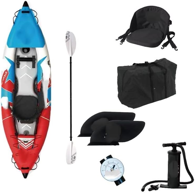 Inflatable Boat Inflatable Boat Sport Kayak Canoe Dinghy Raft Pump Seat Drop-Stitch Floor Laminated Professional Kayak Gonflable (Color : 1 Person x Paddle) (1 Person X Paddle)