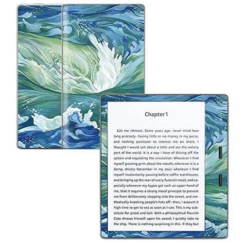 MightySkins Skin Compatible with Amazon Kindle Oasis 7" (9th Gen) - Cyclone Wave | Protective, Durable, and Unique Vinyl Decal wrap Cover | Easy to Apply, Remove, and Change Styles | Made in the USA