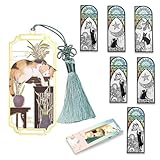 Saijer Marcapaginas,7 Piezas Punto de Libro Gato de Estilo Chino Puntos de Libromarca Medieval Paginas Libros Marca Paginas Marcapaginas Niños Regalos Exquisito para Profesores Estudiantes y Lectores