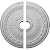 Ekena Millwork Brunswick Ceiling Medallion 27" OD ID x 2 P (Fits Canopies up to 4 1/2"), Factory Primed