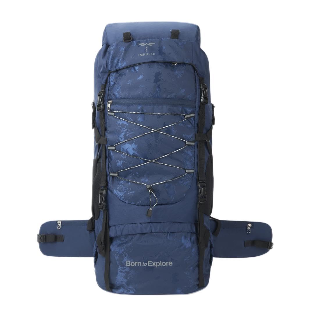 75L Trekking Rucksack Backpack with Rain Cover, Laptop Compartment, Multiple Storage Pockets, Hip Belt with Zipper Pockets – Mountain Design-image-29