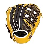 EASTON FUTURE ELITE Youth Baseball Glove 11', RHT, Brown/Yellow/White, I Web, FE1100