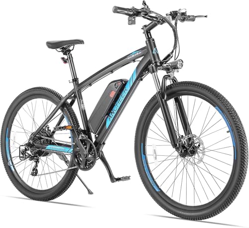 ANCHEER E Bike, 27,5' Trekkingrad E-Bike Herren Damen mit Abnehmbarer 36V 10.4Ah Akku, 250W Motor, 100km Reichweite, Elektrofahrrad mit 21-Gang-Getriebe, Pedelec E-Mountainbike für Erwachsene