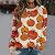 TIANMING Women Casual Pullover Halloween Pumpkin Print Sweatshirts Sweaters Long Sleeve Loose Shirts Fall Blouse Top