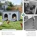 Rockever Chicken Coop, Plastic Nesting Boxes for Chickens with Safety Door Or Ramp, Waterproof 2 Compartment Chicken Nesting Box for Laying Eggs for Hens, Ducks and Poultry