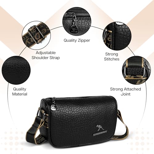 Image of Storite PU Leather Square Women Tote Bag, Stone Pattern fashionable & Party Sling Bag, Shoulder Crossbody Bag with Broad Strap