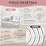 Silicone Baking Mat Non-Stick: Extra Large 91x61cm Pastry Mat for Rolling Dough - Baking Sheet with Measurement Guide for Kitchen - Heat-Resistant & Reusable Pizza/Fondant Accessories for Baker