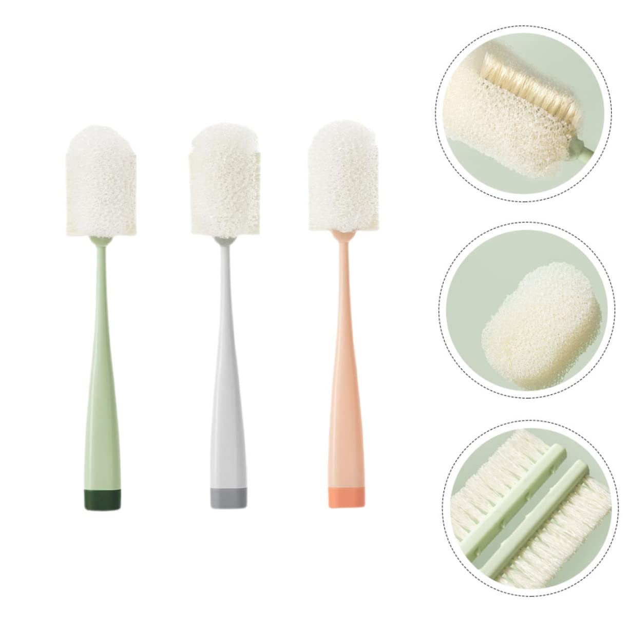 3 Set Pennello A Tazza Pennello Detergente Per Bottiglie Bottiglia Scovolino Per Bottiglie Scovolino Borraccia Per La Pulizia Delle Tazze Lavabottiglie 3 Pezzi*3