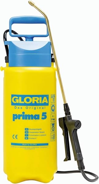 GLORIA Drucksprühgerät prima 5 | 5 Liter Gartenspritze & Drucksprüher | Pumpsprühflasche für Pflanzenschutz & Unkrautvernichter | Sprühflasche für Garten & Pflanzen - 1