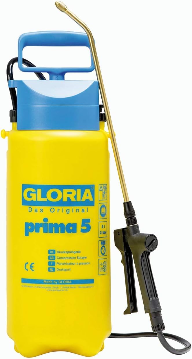 Nahaufnahme der verstellbaren Messingdüse des GLORIA prima 5 Sprühgeräts.