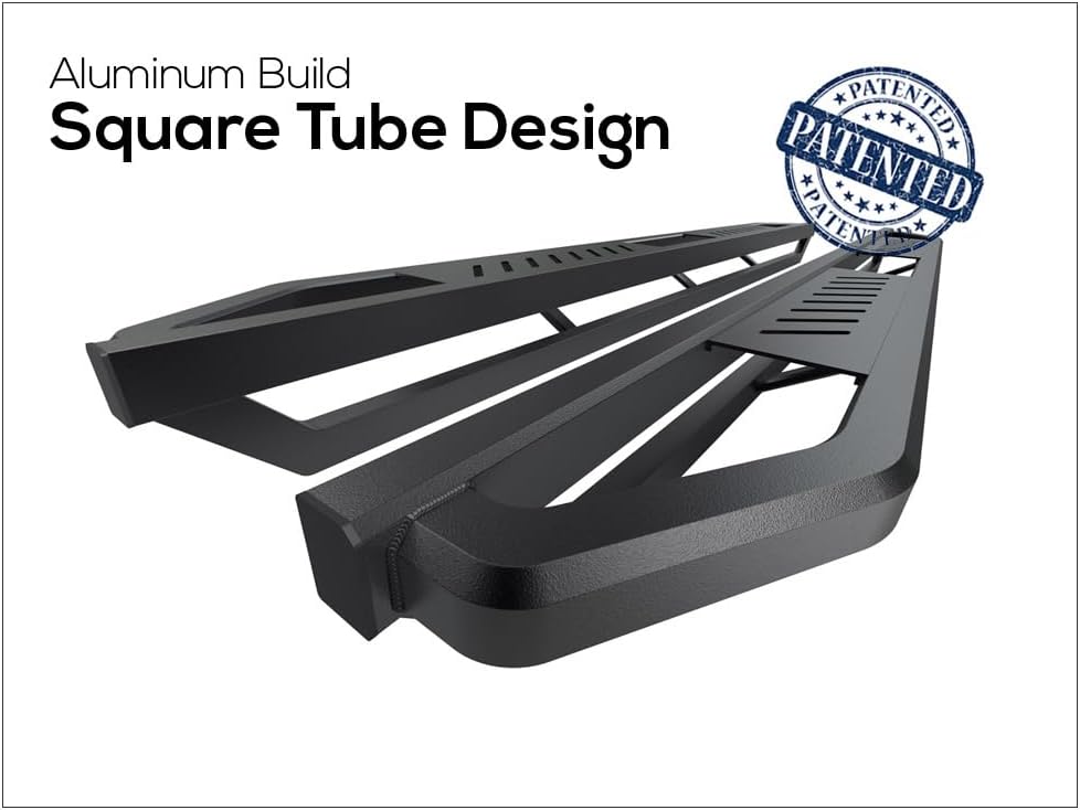 APS 6.5in Nerf Bars Square Tube Rocker Guards Compatible with Toyota Highlander 08-13