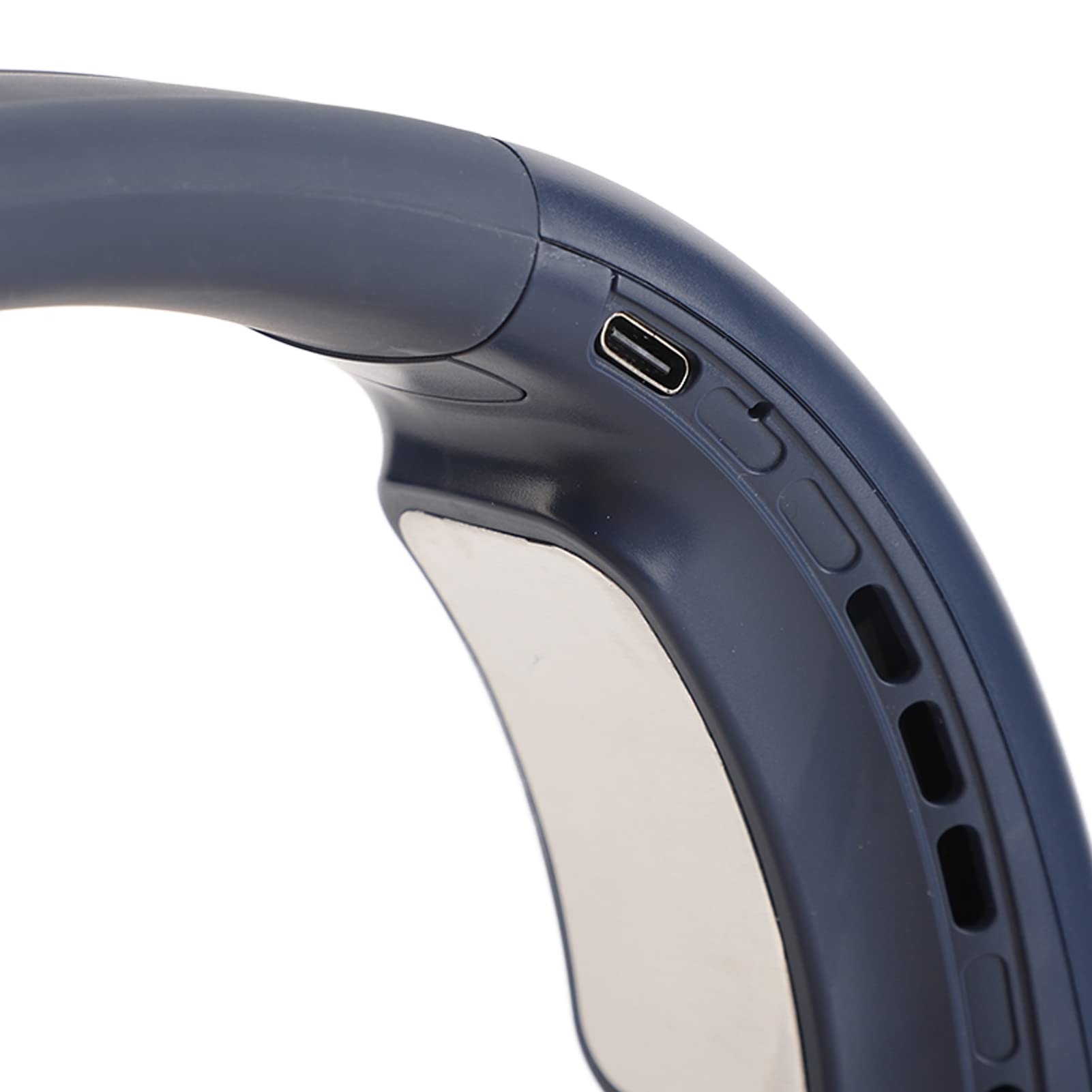 Ventola di Raffreddamento per il Collo Alimentata Tramite USB con Design Senza Lama a 3 velocità Regolabili per un Utilizzo Confortevole in Estate a Casa o in Ufficio (Blu)
