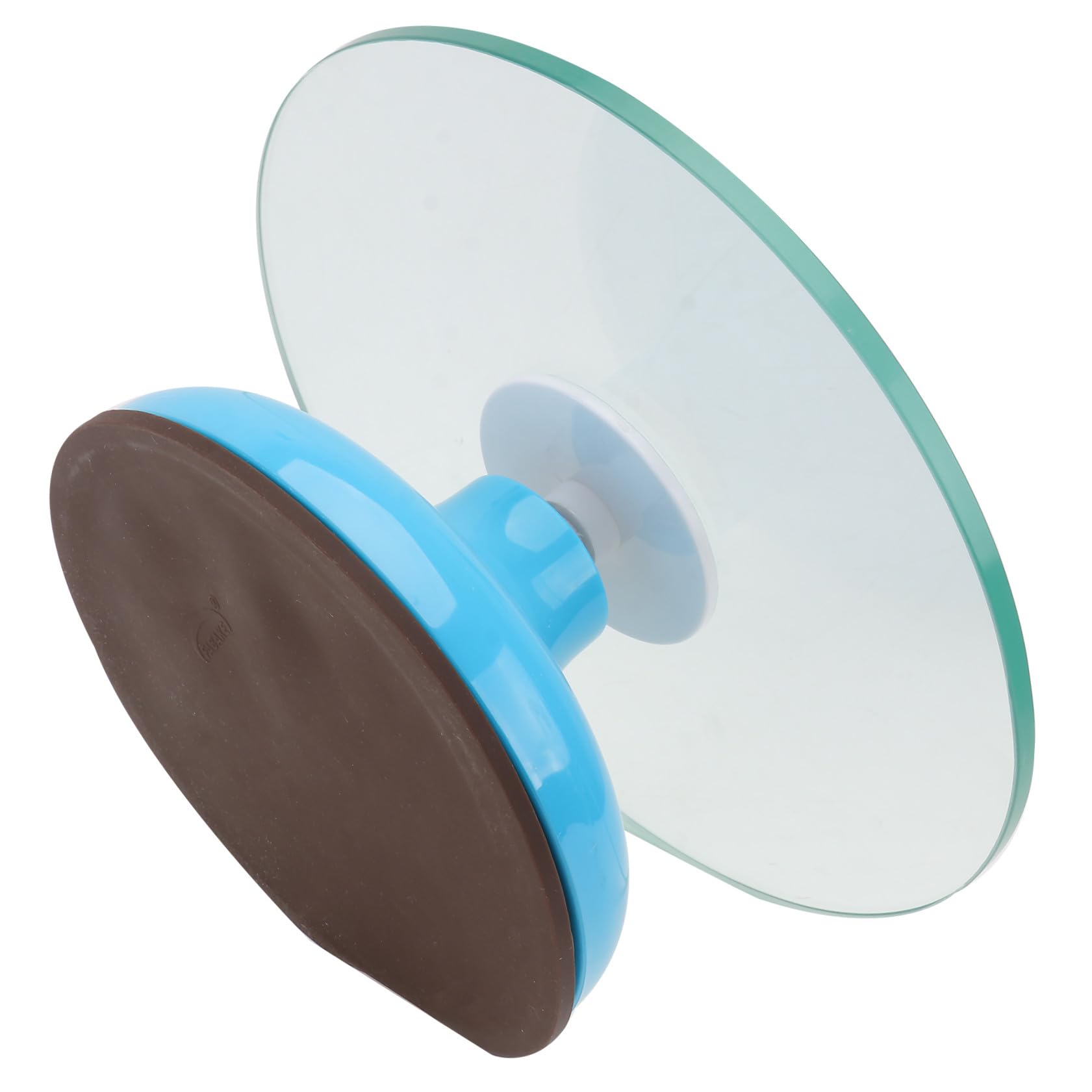 Plateau Tournant à Gâteaux Bleu 10 Pouces en Verre Trempé Structure Solide et Base Antidérapante pour Décoration et Pâtisserie à Domicile